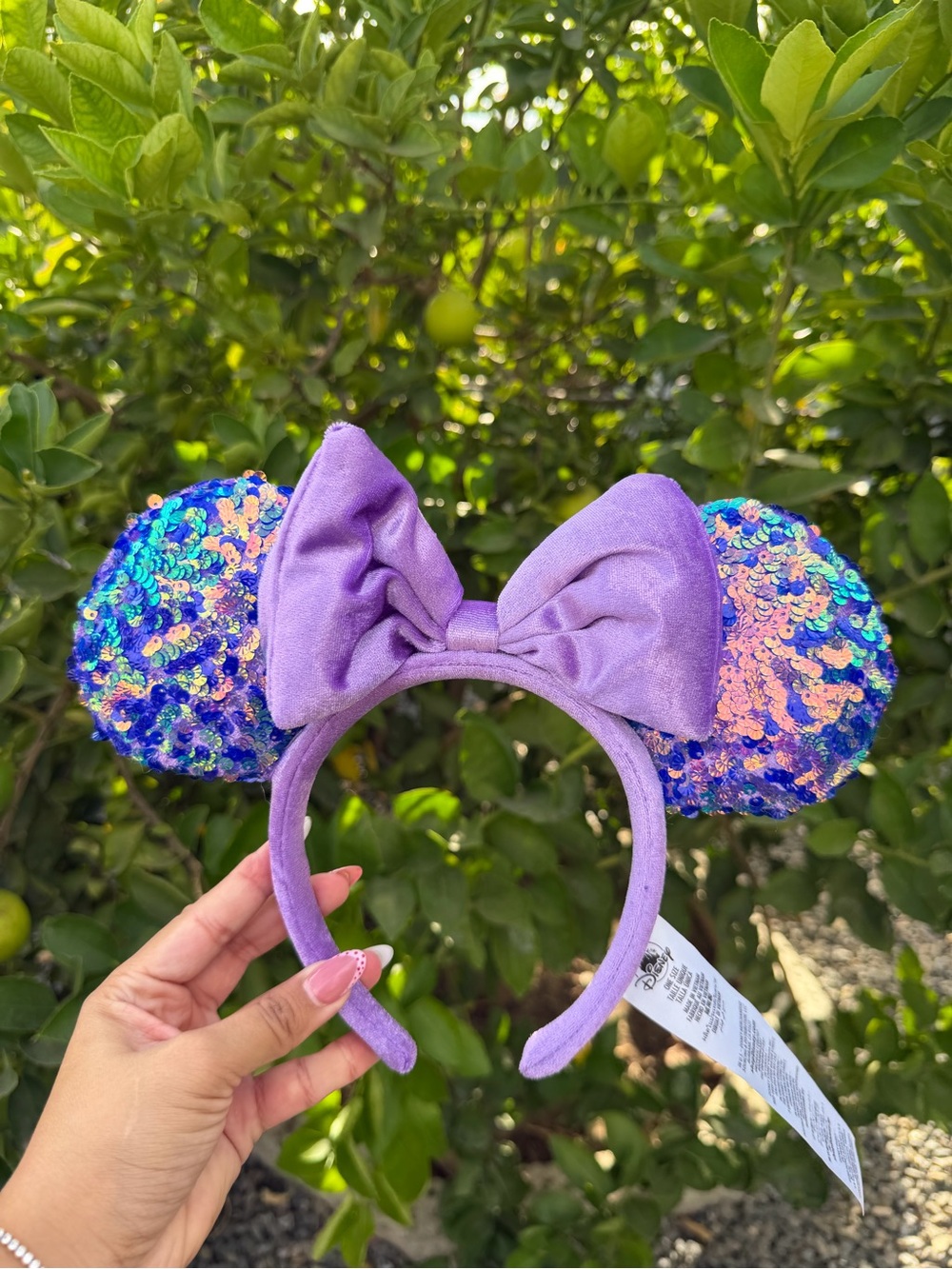 Purple Sequin Minnie Ears Headband